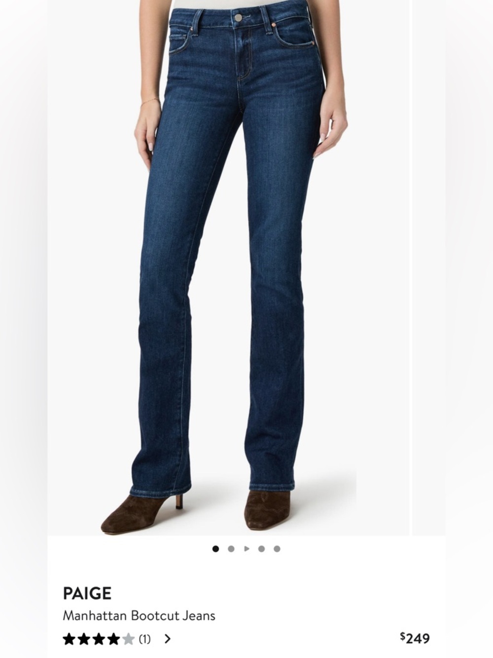 PAIGE Women's Dark Blue Bootcut Jeans